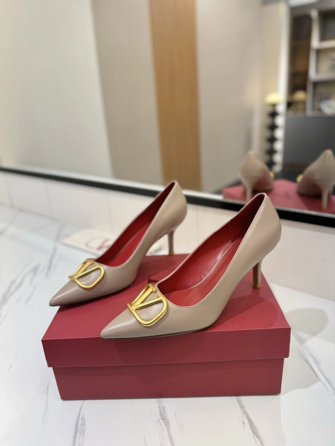 COCO-- V1859ti9o 1W2S0EN0DSHP45 Heel height：7.5CM goatskin Calfskin item:E-X138C3022